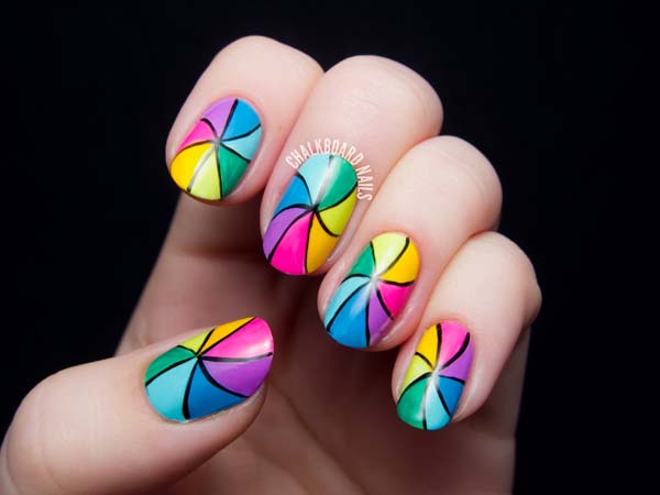 Rainbow Nail Art Design Patterns