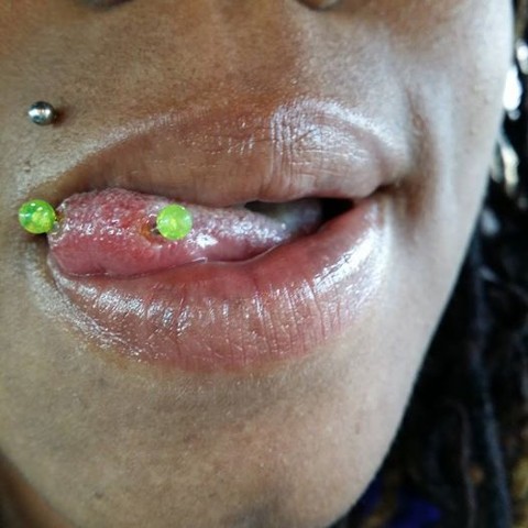Right Monroe And Snake Eyes Piercing With Barbell