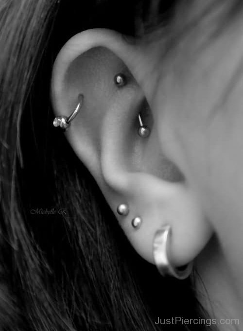 Rook And Rim Piercing Ideas For Girls