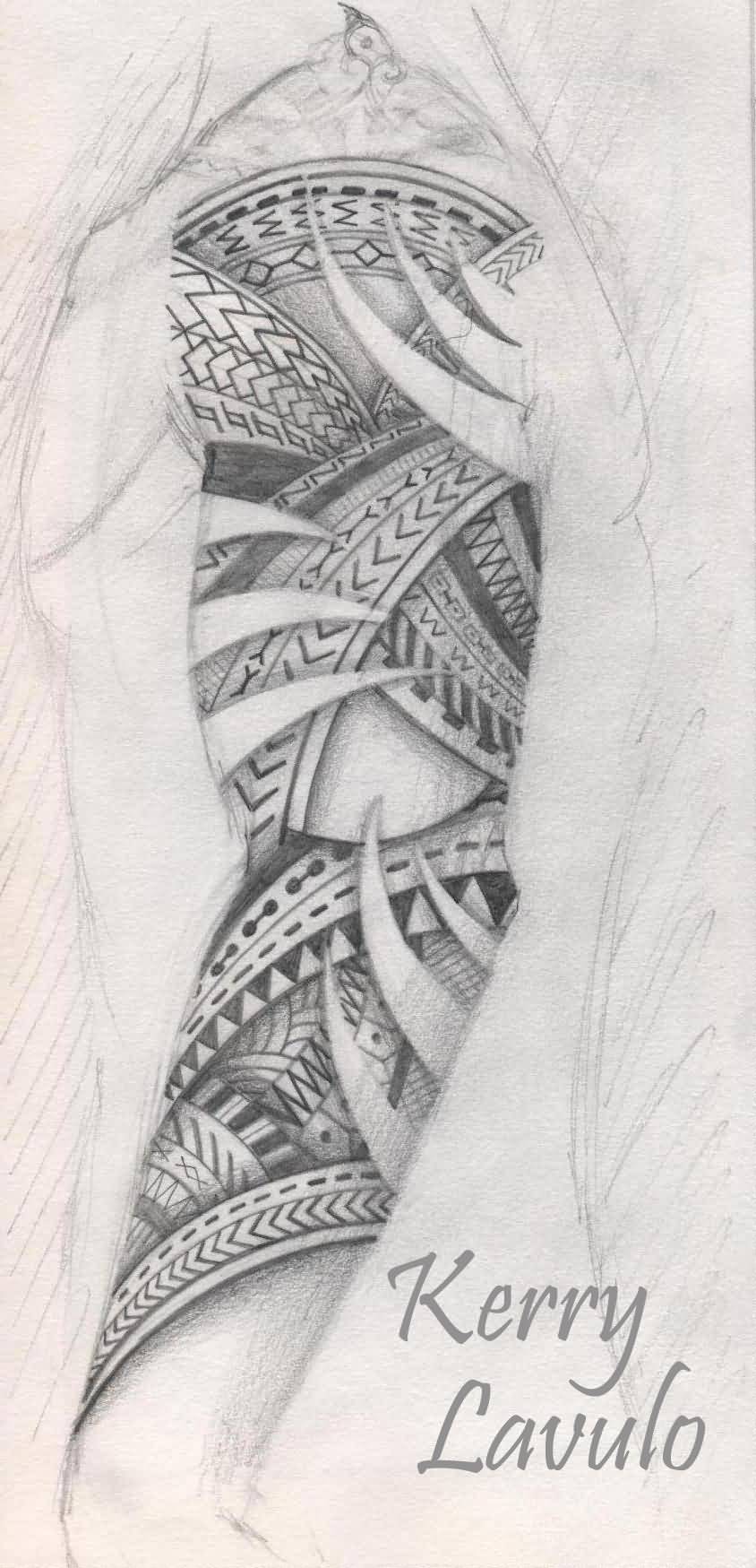 Samoan Inspired Tattoo Design For Sleeve By KerryLavulo