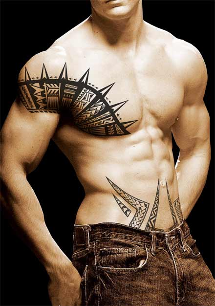 Samoan Tribal Design Tattoo For Men