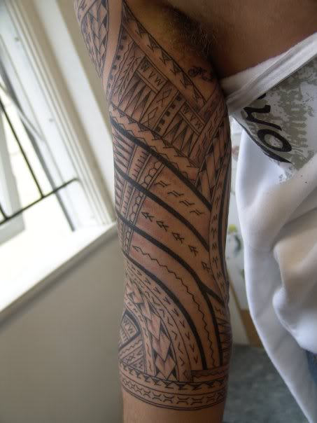 Samoan Tribal Tattoo On Arm