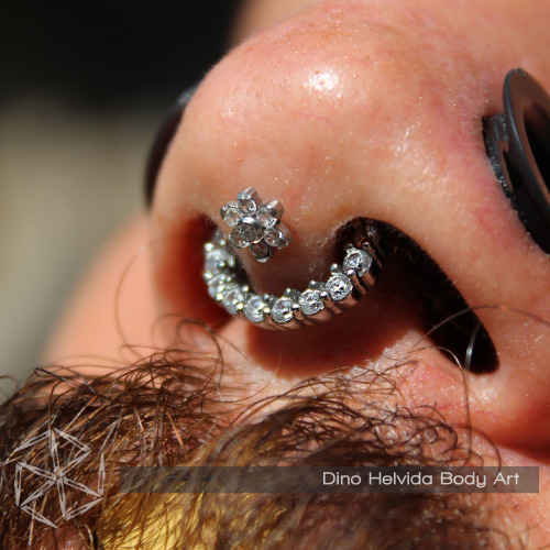 Septril Piercing With Diamond Flower Stud