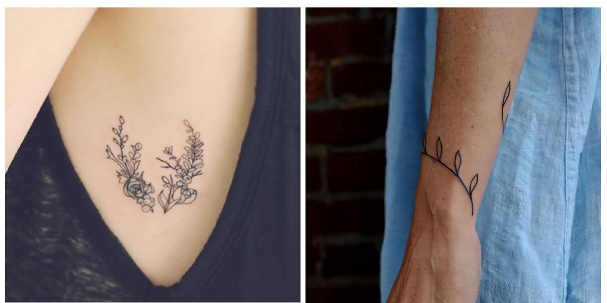 Simple Plants Tattoos