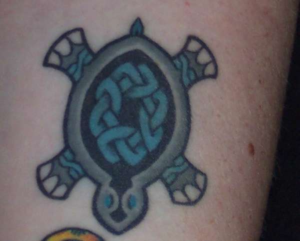 Small Celtic Tortoise Tattoo