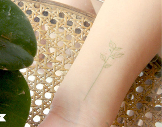 Small Temporary Plant Tattoo