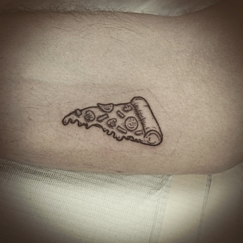Smallest Pizza Tattoo.