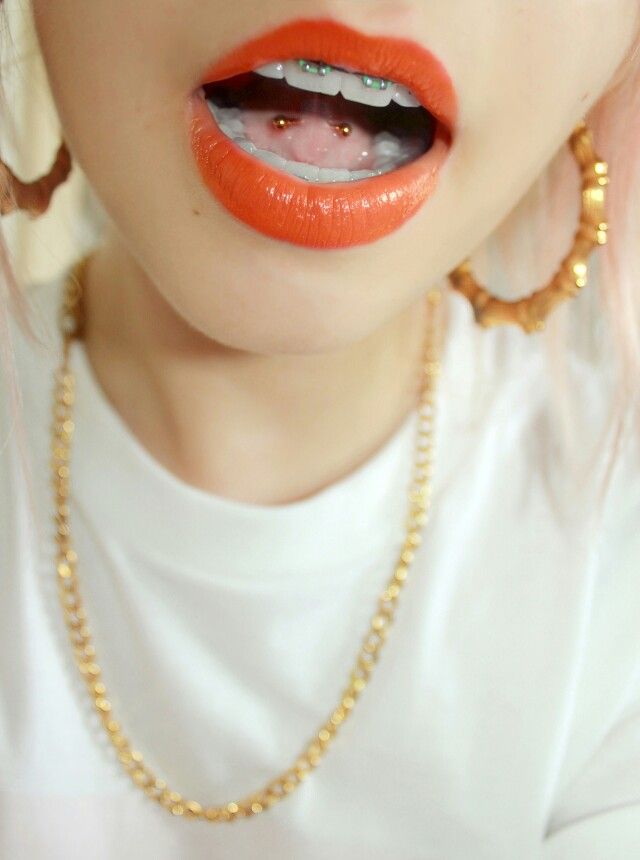 Snake Eyes Piercing With Gold Barbell For Girls