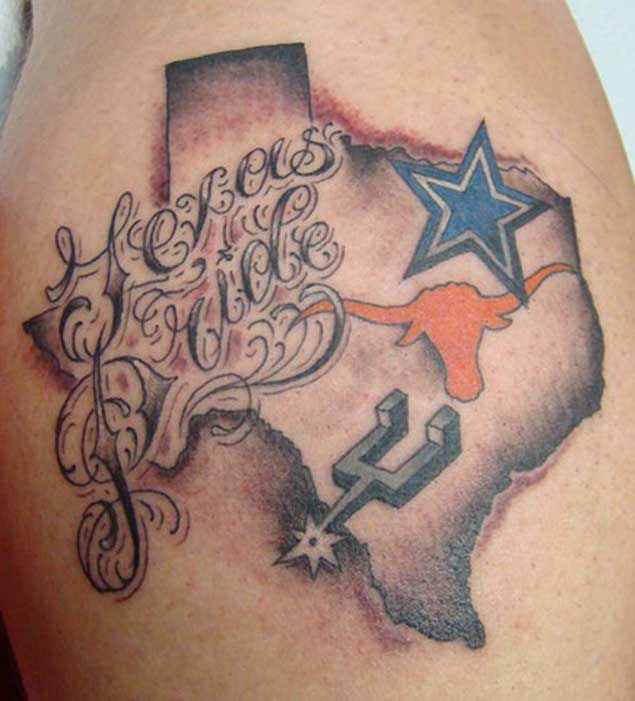 State Of Texas Pride Tattoo