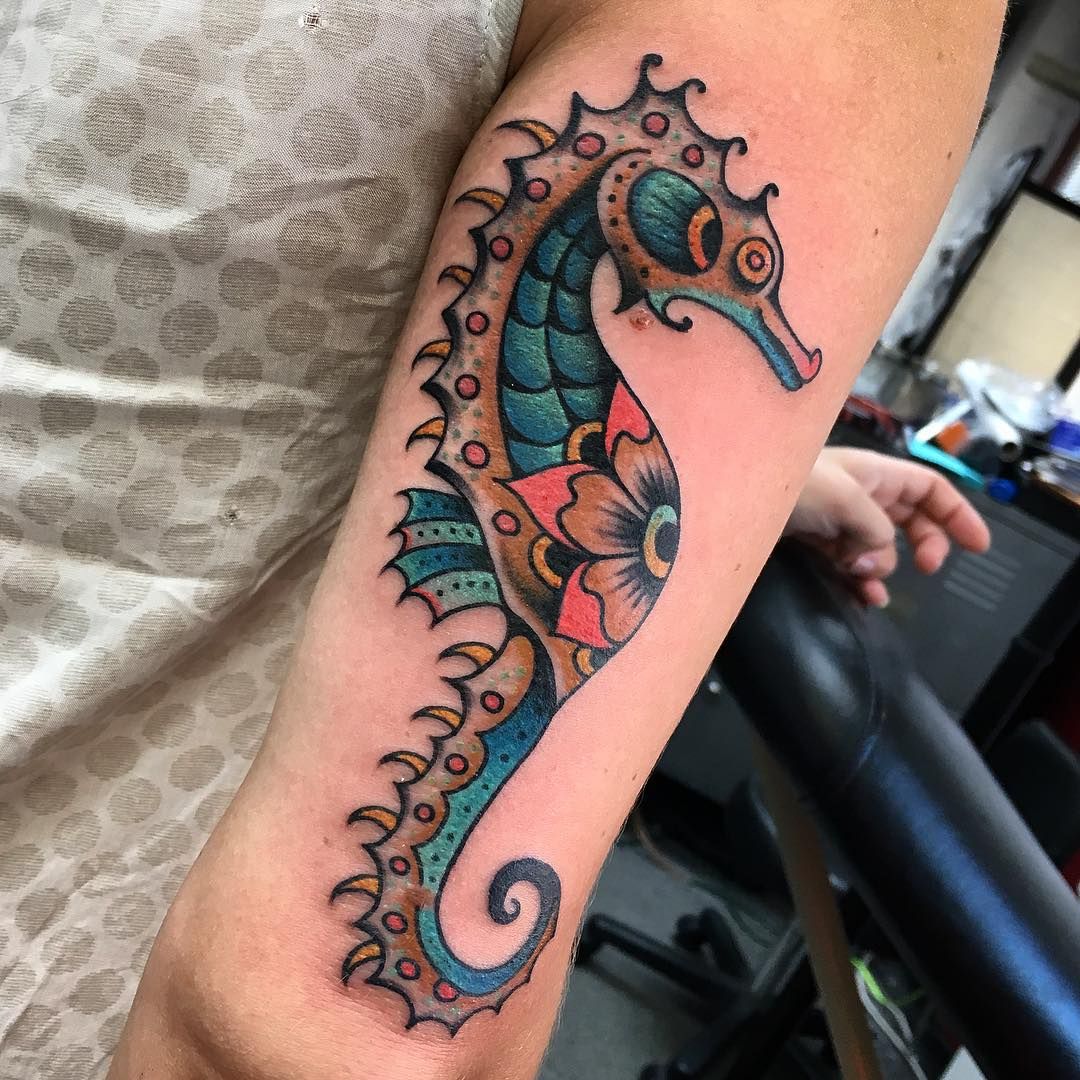 60+ Sea Creature Sea Horse Tattoo Designs And Pictures