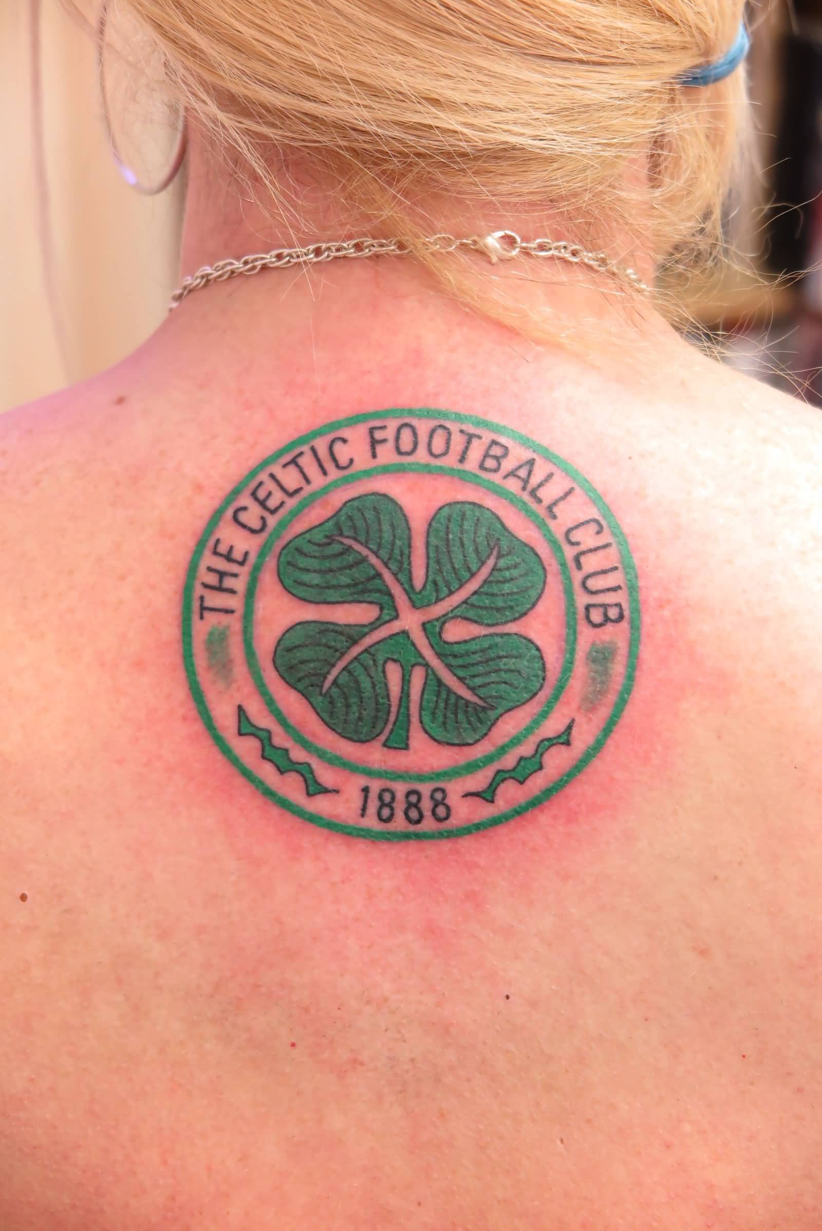 The Celtic Football Club Tattoo On Upper Back