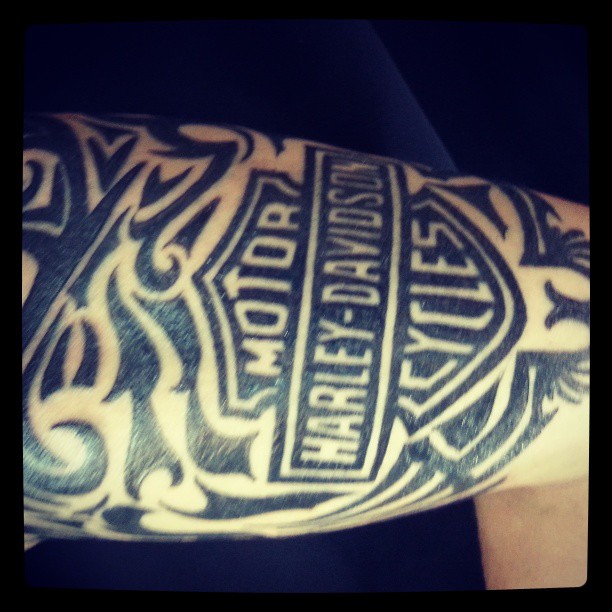Tribal Harley Davidson Logo Tattoo