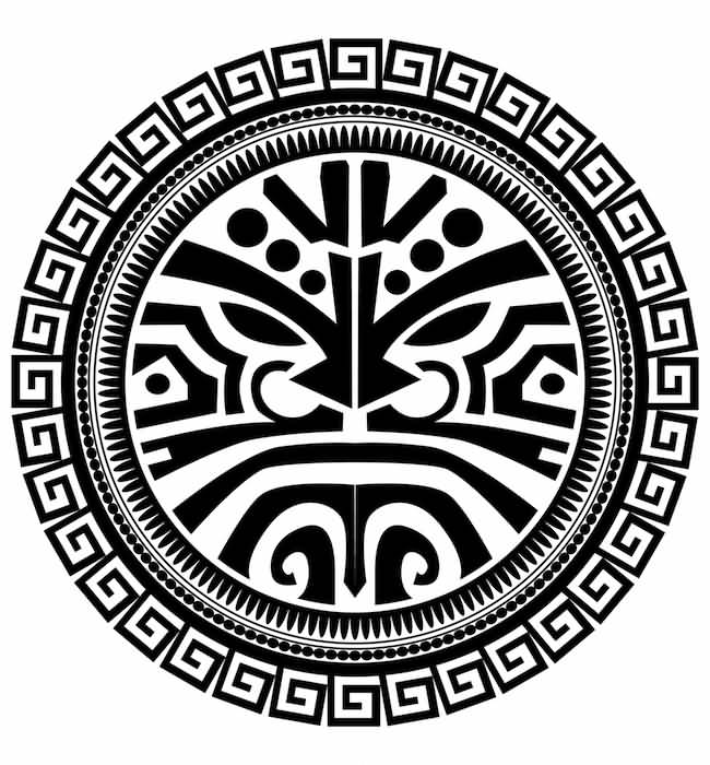 Tribal Samoan Circle Tattoo Design