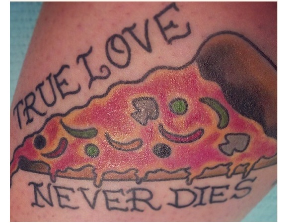 True Love Never Dies Pizza Tattoo