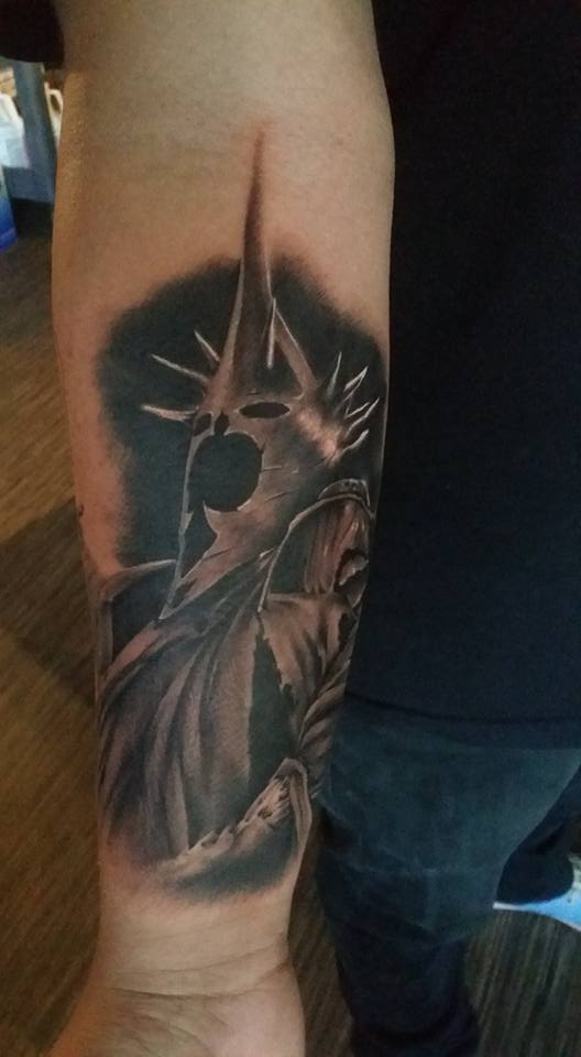 Witch King Tattoo On Forearm by Daniel James Walker