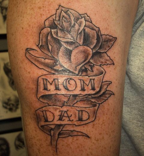 60+ Mom Tattoos With Rose