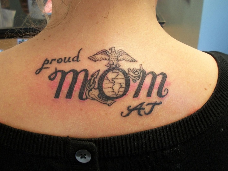 Awesome Proud Mom Tattoo On Upper Back