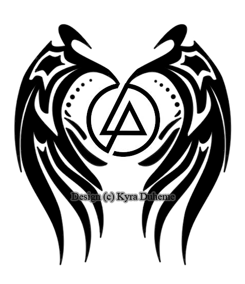 Awesome Winged Linkin Park Tattoo Design By Kyraduheme