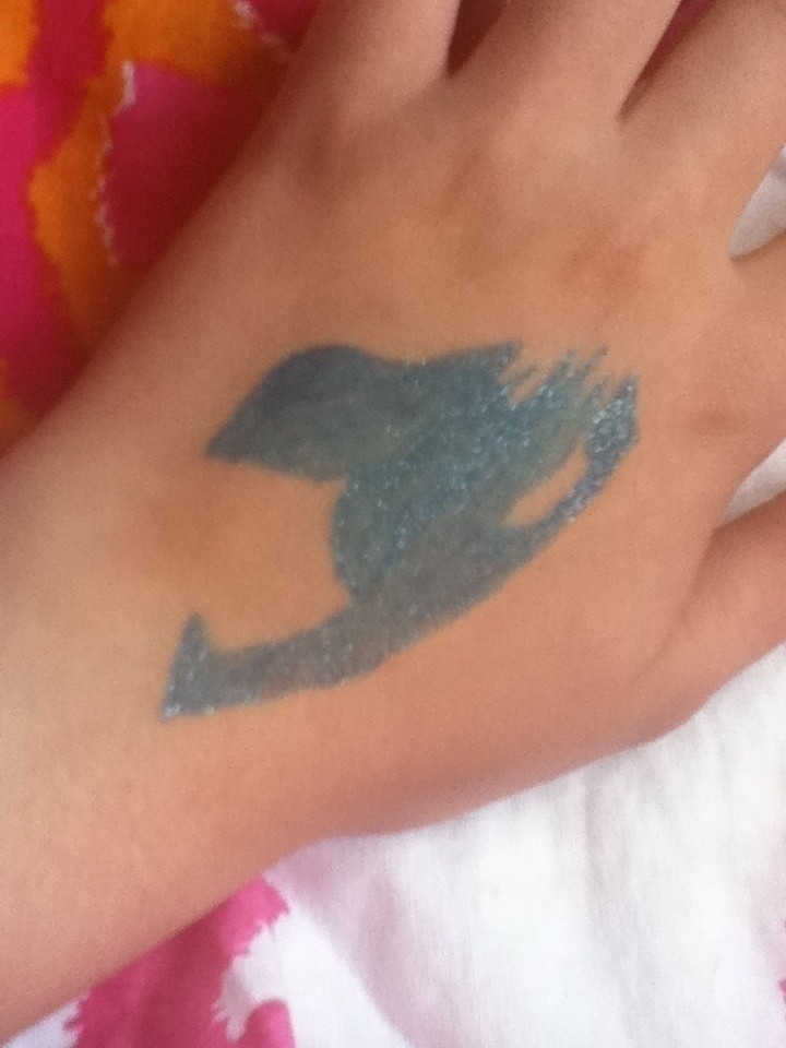 Awful Fairy Tail Tattoo On Hand