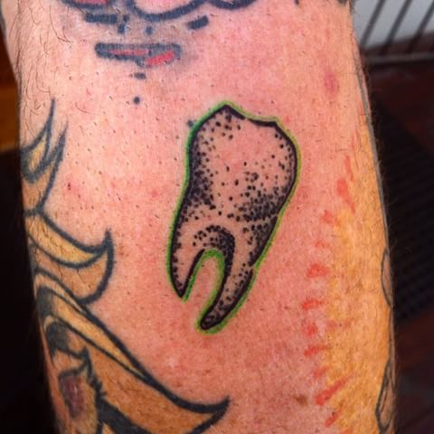 Awful Molar Tooth Tattoo