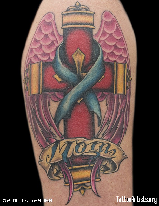 Brilliant Colorful Memorial Mom Tattoo