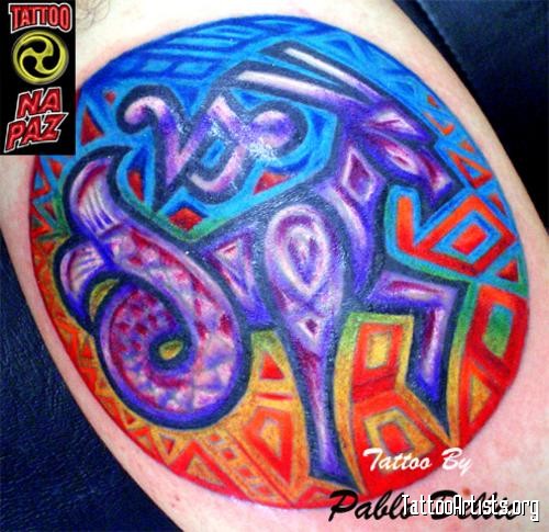 Capricorn Mosaic Tattoo