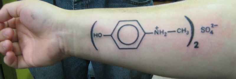 Chemistry Equation Tattoo On Forearm
