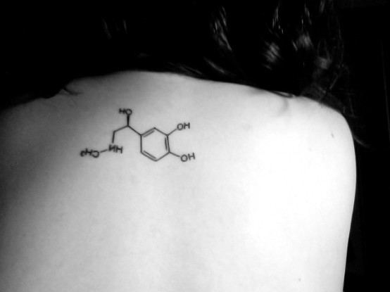 Chemistry Equation Tattoo On Upper Back