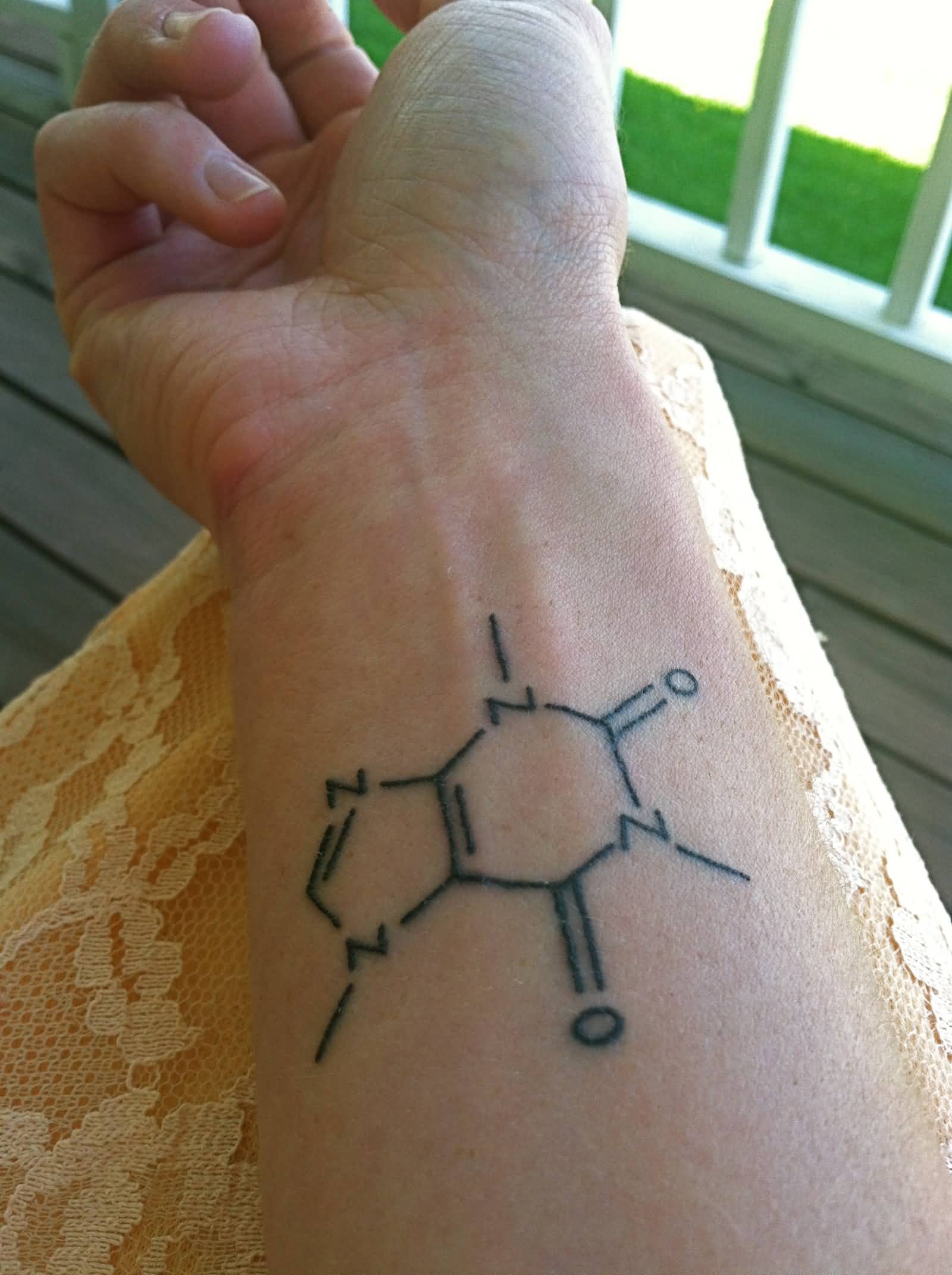 Chemistry Equation Tattoo On Wrist