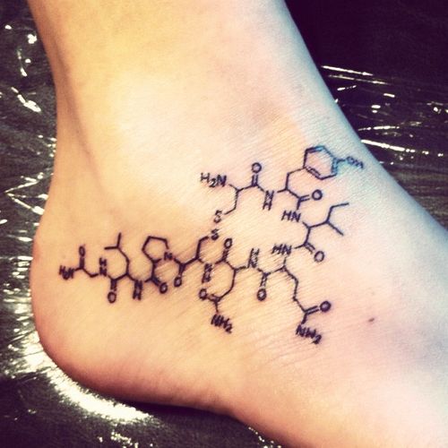 Chemistry Formula Equation Tattoo On Foot