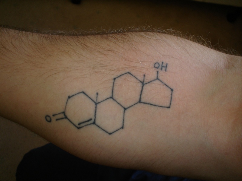 Chemistry Molecule Equation Tattoo On Forearm