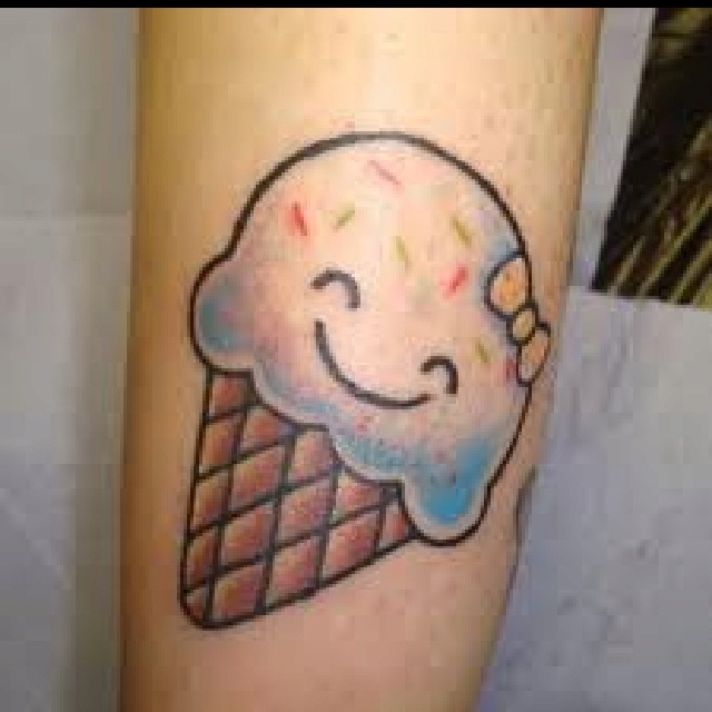 Cute Ice Cream Tattoo