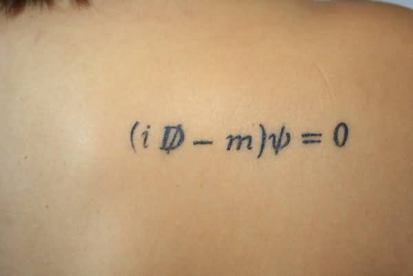 Dirac Formula Equation Tattoo