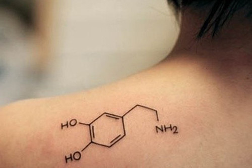 Dopamine Formula Chemistry Equation Tattoo