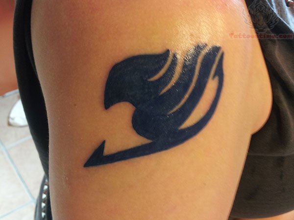 Fairy Tail Tattoo On Right Shoulder