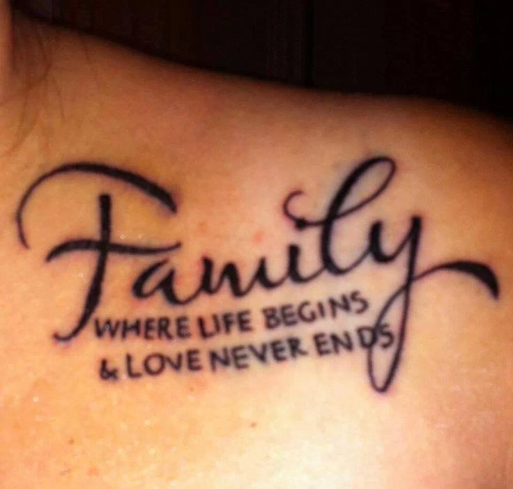 Tattoo where life begins and love never ends