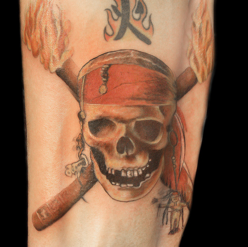 Fantastic Pirate Jolly Roger Tattoo
