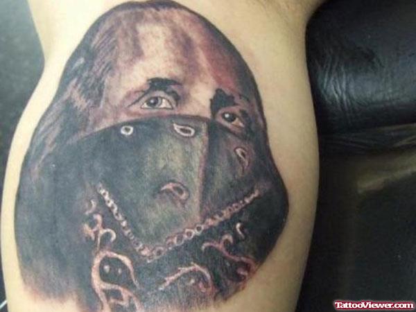 Gangsta Wearing Scarf Tattoo