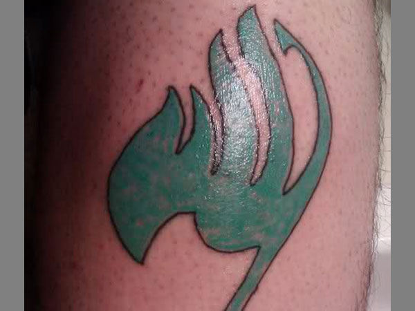 Green Fairy Tail Symbol Tattoo