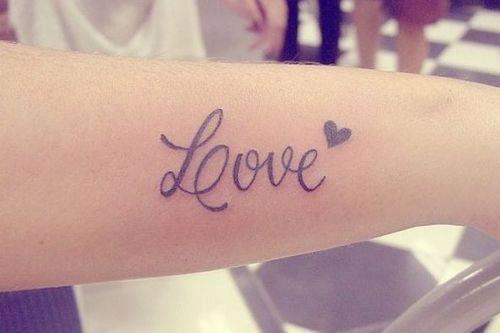Heart Love Tattoo On Arm Sleeve
