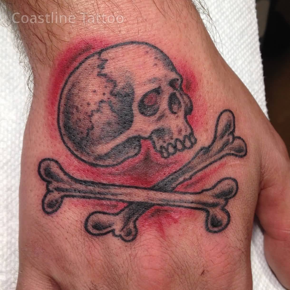 Jolly Roger Hand Tattoo