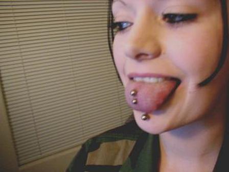 Labret And Multiple Tongue Piercing Picture
