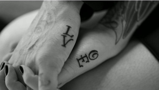 Love Couples Tattoos On Hands