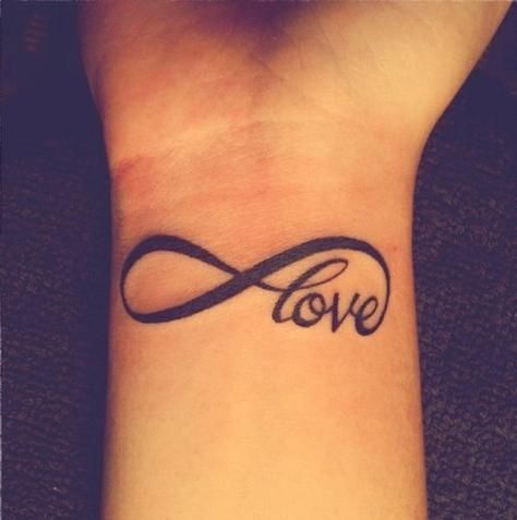 Love Infinity Tattoo On Wrist