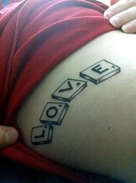 Love Puzzles Style Tattoo