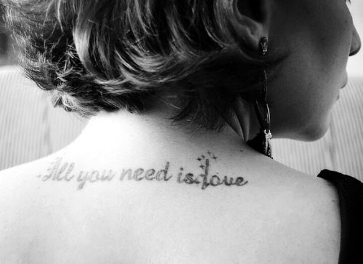 Love Quote On Upper Back