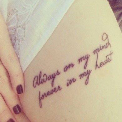 Love Quote Tattoo For Girls