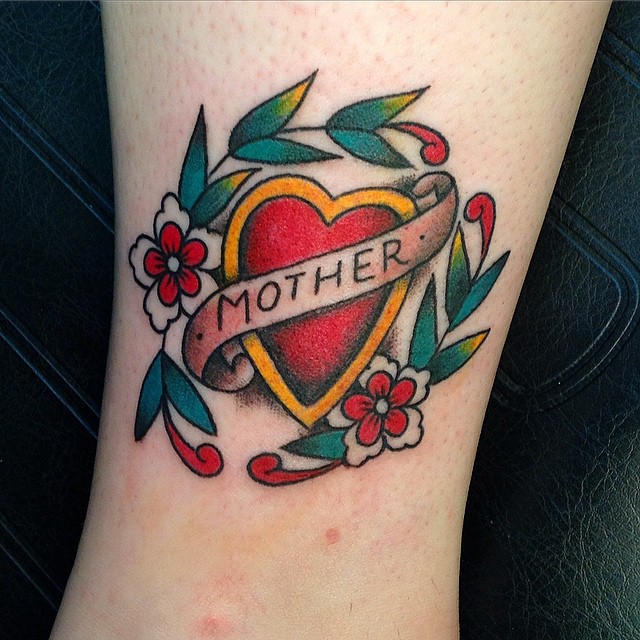 Love You Mom Traditional Tattoo