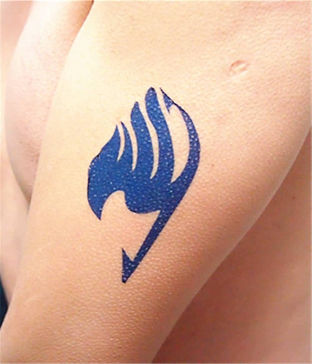 Lovely Blue Fairy Tail Temporary Tattoo Sticker