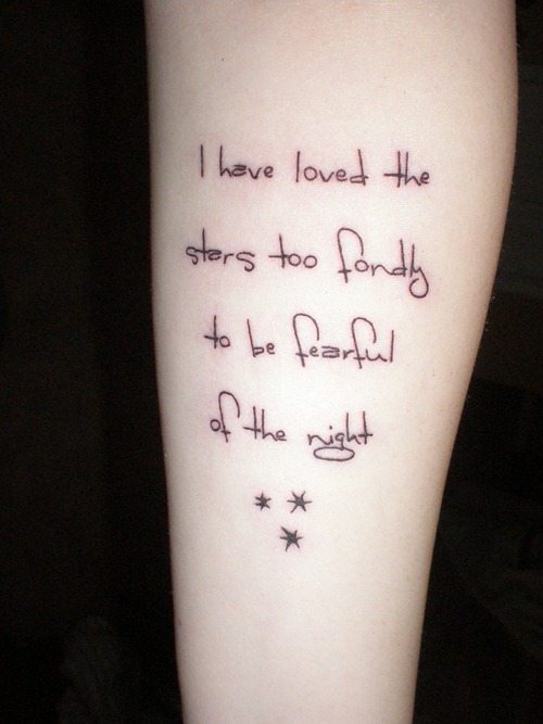 Lovely Love Quote Tattoo On Forearm